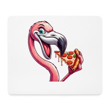 Lustiger Flamingo Pizza Pizzaliebhaber Fast Food - Mousepad (Querformat) - Weiß - Vorne