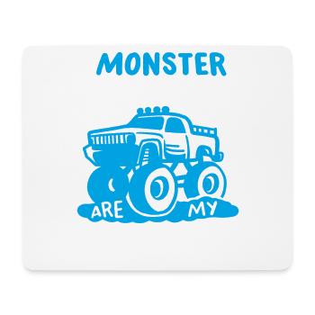 Monstertruck Truck - Mousepad (Querformat) - Weiß - Vorne