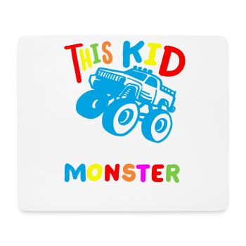 Monstertrucks für Kinder - Mousepad (Querformat) - Weiß - Vorne