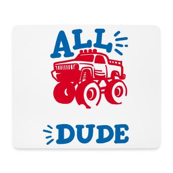 Monster Truck - Mousepad (Querformat) - Weiß - Vorne