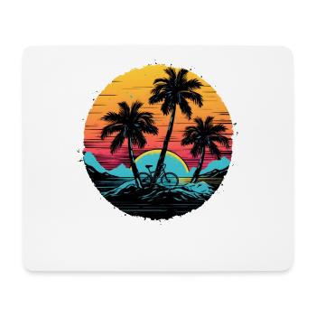 Retro Fahrradfahrer - Mousepad (Querformat) - Weiß - Vorne