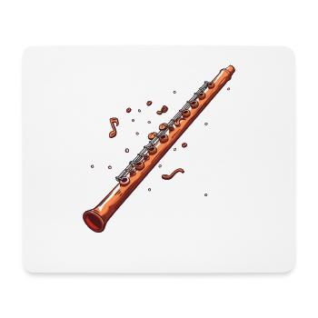 Flûte graphique - Tapis de souris (format paysage) - blanc - Devant