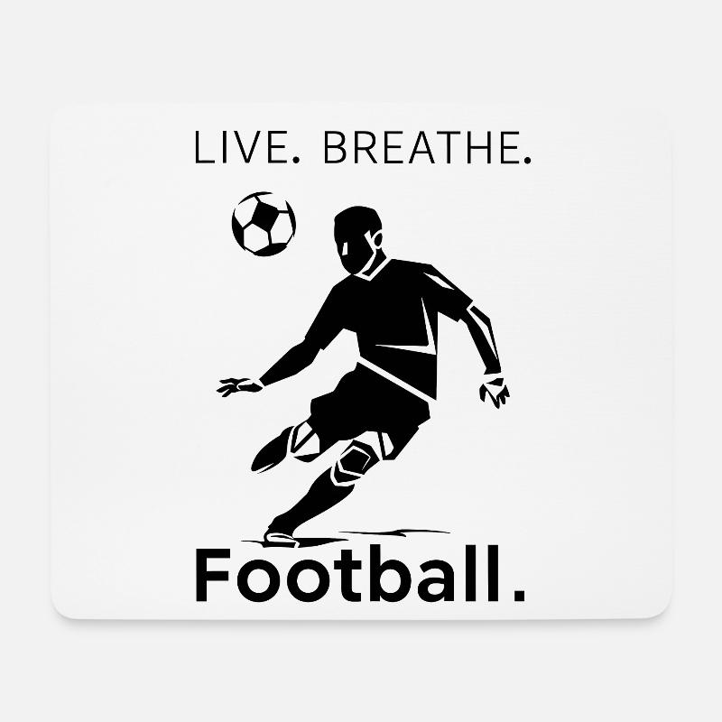 Fußballkunst mit inspirierender Botschaft - Mousepad (Querformat) - Weiß