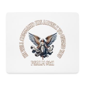 Ange Céleste Psaume 91:11 Design - Tapis de souris (format paysage) - blanc - Devant