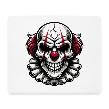 Clown effrayant maléfique Horreur Crâne Design - Tapis de souris (format paysage) - blanc - Devant