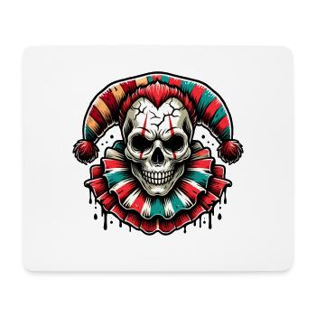 Creepy Skull Jester Colorful Horror Clown Hallowee - Mouse Pad (horizontal) - white - Front
