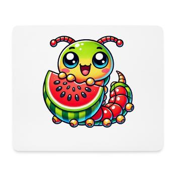 Centipede Melon Summer Fruit Watermelon - Mouse Pad (horizontal) - white - Front