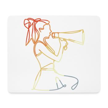 Cheerleader Vintage Look - Mouse Pad (horizontal) - white - Front