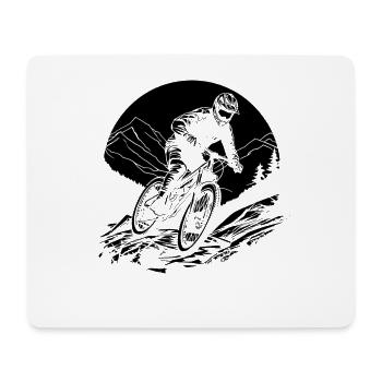 Mountain Biker Graphic - Mouse Pad (horizontal) - white - Front
