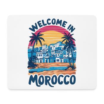 Sunset over Moroccan Village - Mouse Pad (horizontal) - white - Front