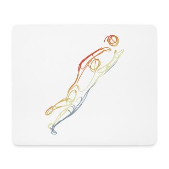 Croquis du gardien de but - Tapis de souris (format paysage) - blanc - Devant
