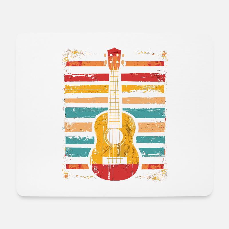 Ukulele Graphics - Mouse Pad (horizontal) - white