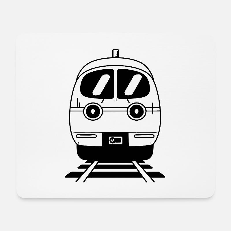 Cartoon Eisenbahn - Mousepad (Querformat) - Weiß
