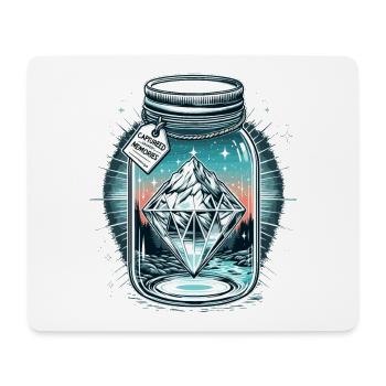 Diamond in a mason jar - Mouse Pad (horizontal) - white - Front