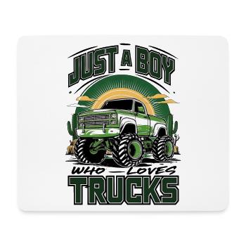Design unique de monster truck et de jingler - Tapis de souris (format paysage) - blanc - Devant