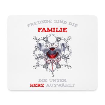 Herz und Fledermaus Familienmotiv - Mousepad (Querformat) - Weiß - Vorne