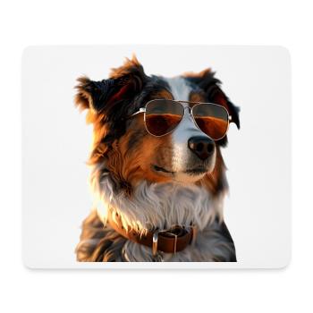 Australian Shepherd Dog Lover Cute Aussie - Mouse Pad (horizontal) - white - Front