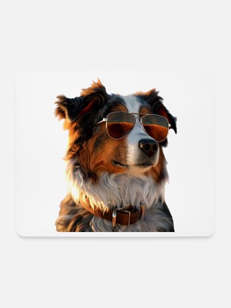 Australian Shepherd Hunde Liebhaber Süßer Aussie - Mousepad (Querformat) - Weiß
