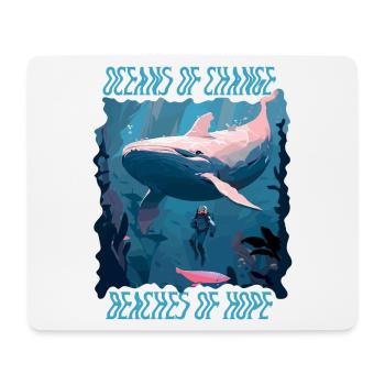 Bathing beach & sea plastic-free against pollution - Mouse Pad (horizontal) - white - Front