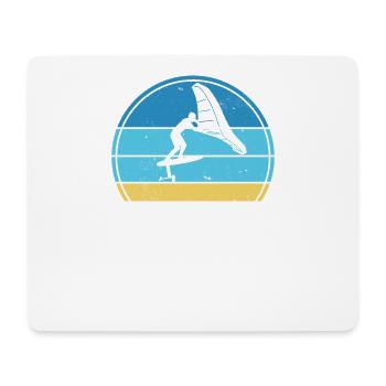 Wingfoil Surfer Wingfoiling Hydrofoil Kitefoil - Mouse Pad (horizontal) - white - Front