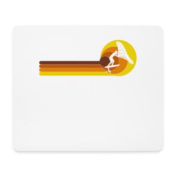 Wingfoil Surfer Wingfoiling Hydrofoil Kitefoil - Mouse Pad (horizontal) - white - Front