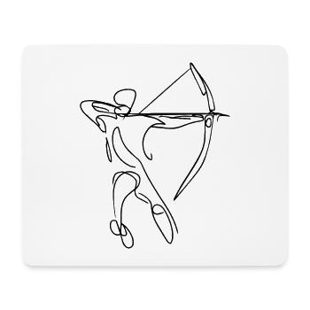 Bogenschießen Skizze - Mousepad (Querformat) - Weiß - Vorne