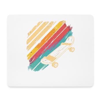 Skateboarding Skizze Retro - Mousepad (Querformat) - Weiß - Vorne