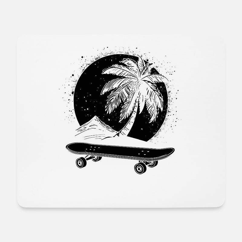 Skateboarding - Tapis de souris (format paysage) - blanc