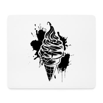 Eiswaffel Softeis - Mousepad (Querformat) - Weiß - Vorne