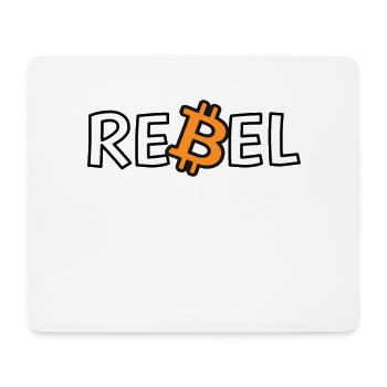Bitcoin Rebel Kryptowährung Enthusiast T-Shirt - Mousepad (Querformat) - Weiß - Vorne