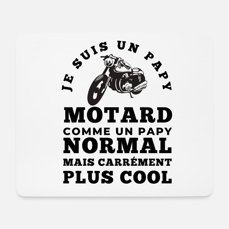 Je suis Un Papy Motard - Tapis de souris (format paysage) - blanc