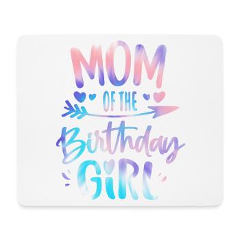Maman de la fille d’anniversaire mère de l’anniversaire - Tapis de souris (format paysage) - blanc - Devant