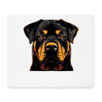 Les chiens Rottweiler aiment les fiers amateurs de rottweiler - Tapis de souris (format paysage) - blanc - Devant
