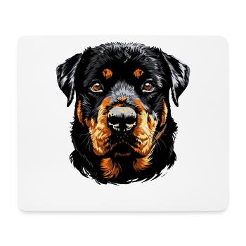 Les chiens Rottweiler aiment les fiers amateurs de rottweiler - Tapis de souris (format paysage) - blanc - Devant