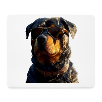 Les chiens Rottweiler aiment les fiers amateurs de rottweiler - Tapis de souris (format paysage) - blanc - Devant