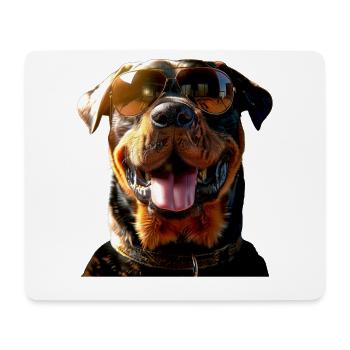 Les chiens Rottweiler aiment les fiers amateurs de rottweiler - Tapis de souris (format paysage) - blanc - Devant