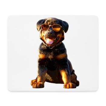 Les chiens Rottweiler aiment les fiers amateurs de rottweiler - Tapis de souris (format paysage) - blanc - Devant