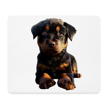 Les chiens Rottweiler aiment les fiers amateurs de rottweiler - Tapis de souris (format paysage) - blanc - Devant