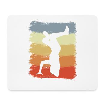 Vintage Breakdancer Drawing - Mouse Pad (horizontal) - white - Front