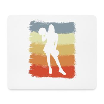 Vintage Cheerleaderin Zeichnung - Mousepad (Querformat) - Weiß - Vorne