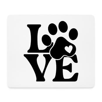 Love for Dogs Paw Print - Mouse Pad (horizontal) - white - Front