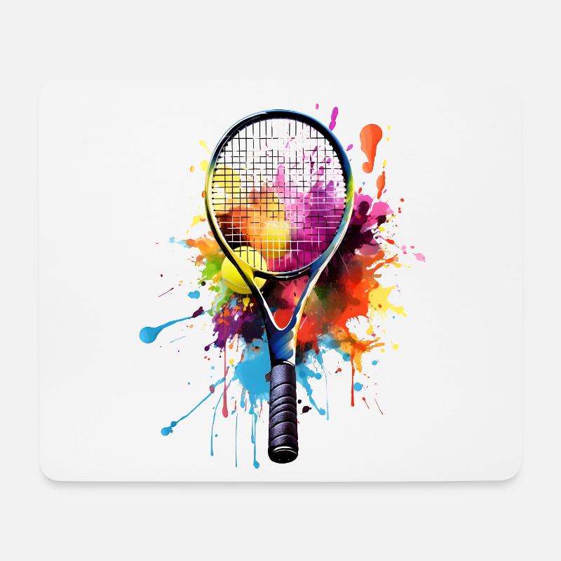 Tennis Tennis Spieler Mädchen Mann Frau Tennis - Mousepad (Querformat) - Weiß