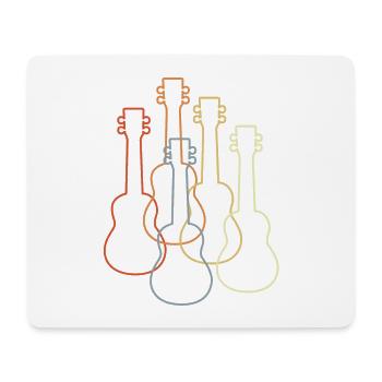 Vintage Ukulelen - Mousepad (Querformat) - Weiß - Vorne