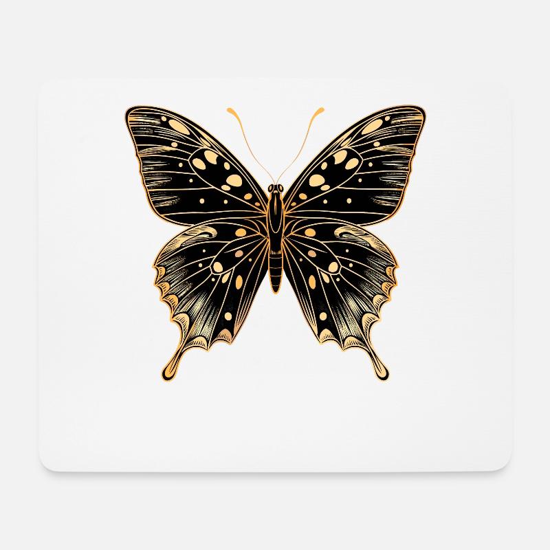 Schmetterling Flügel Bunt Butterfly Schmetterlinge - Mousepad (Querformat) - Weiß