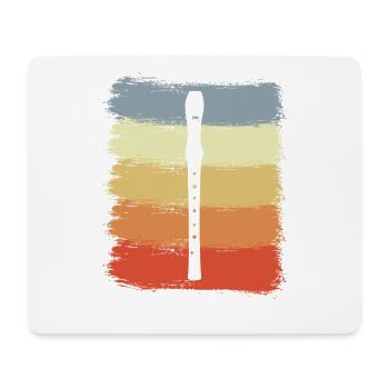 Vintage Flöte - Mousepad (Querformat) - Weiß - Vorne