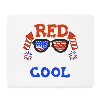 4. Juli Amerika Flagge Feuerwerk - Mousepad (Querformat) - Weiß - Vorne