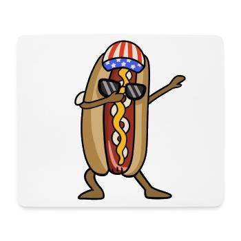 Hotdog 4. Juli - Mousepad (Querformat) - Weiß - Vorne