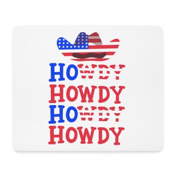 4. Juli Hallo amerikanische Flagge - Mousepad (Querformat) - Weiß - Vorne