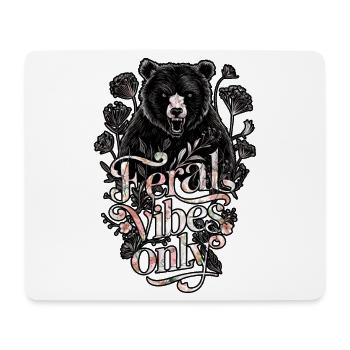 Wilde Vibes tragen nur blumige, wilde Natur - Mousepad (Querformat) - Weiß - Vorne
