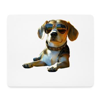 Beagle Chiot Beagles Chien mignon Beagle anglais - Tapis de souris (format paysage) - blanc - Devant